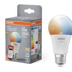 Osram Smart+ Wifi Matter E27 standardpære, 2700K-6500K, 9,5W