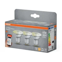 Osram Smart+ Wifi Matter GU10 spotpære, 2700K, 4,7W, 3-pak