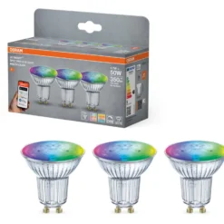 Osram Smart+ Wifi Matter GU10 spotpære, farveskift, 4,7W, 3-pak