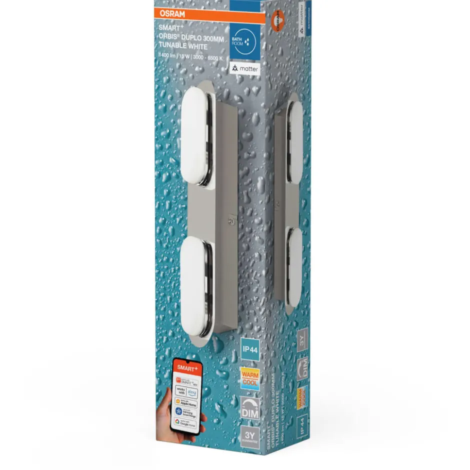Osram Smart+ Wifi Orbis Duplo væglampe, justerbar hvid, 29,5 cm