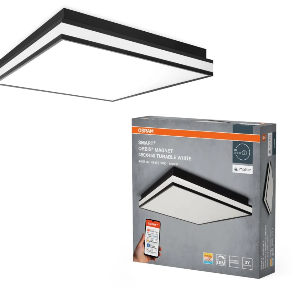Osram Smart+ Wifi Orbis Magnet plafond, justerbar hvid, 45x45 cm