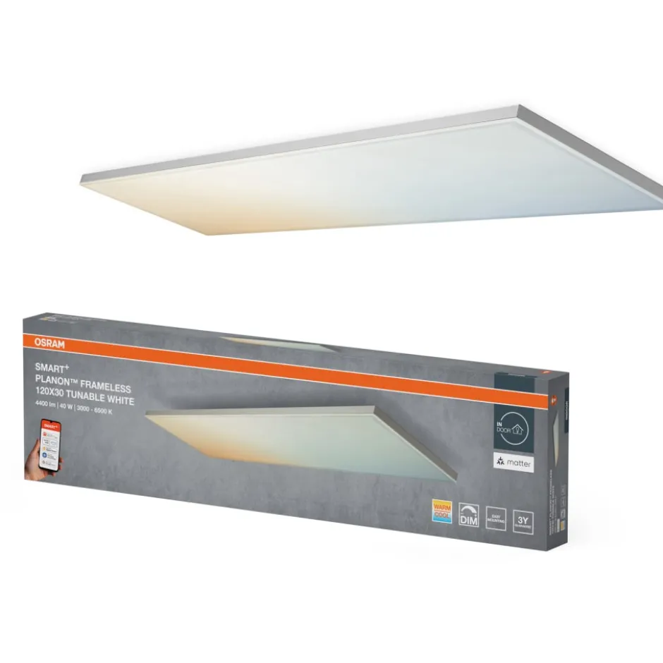 Osram Smart+ Wifi Planon Frameless panel, justerbar hvid, 120x30 cm