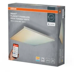 Osram Smart+ Wifi Planon Frameless panel, justerbar hvid, 30x30 cm
