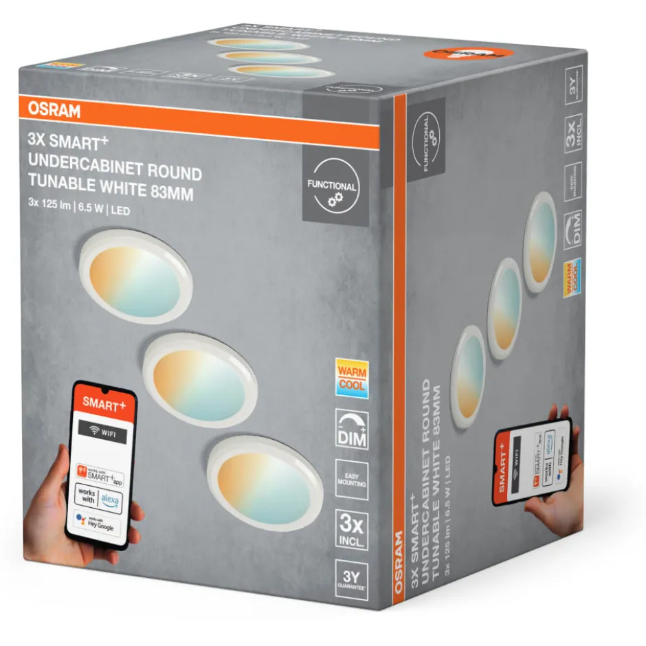 Osram Smart+ Wifi underskabsbelysning, 3000K-6500K, 3-pak