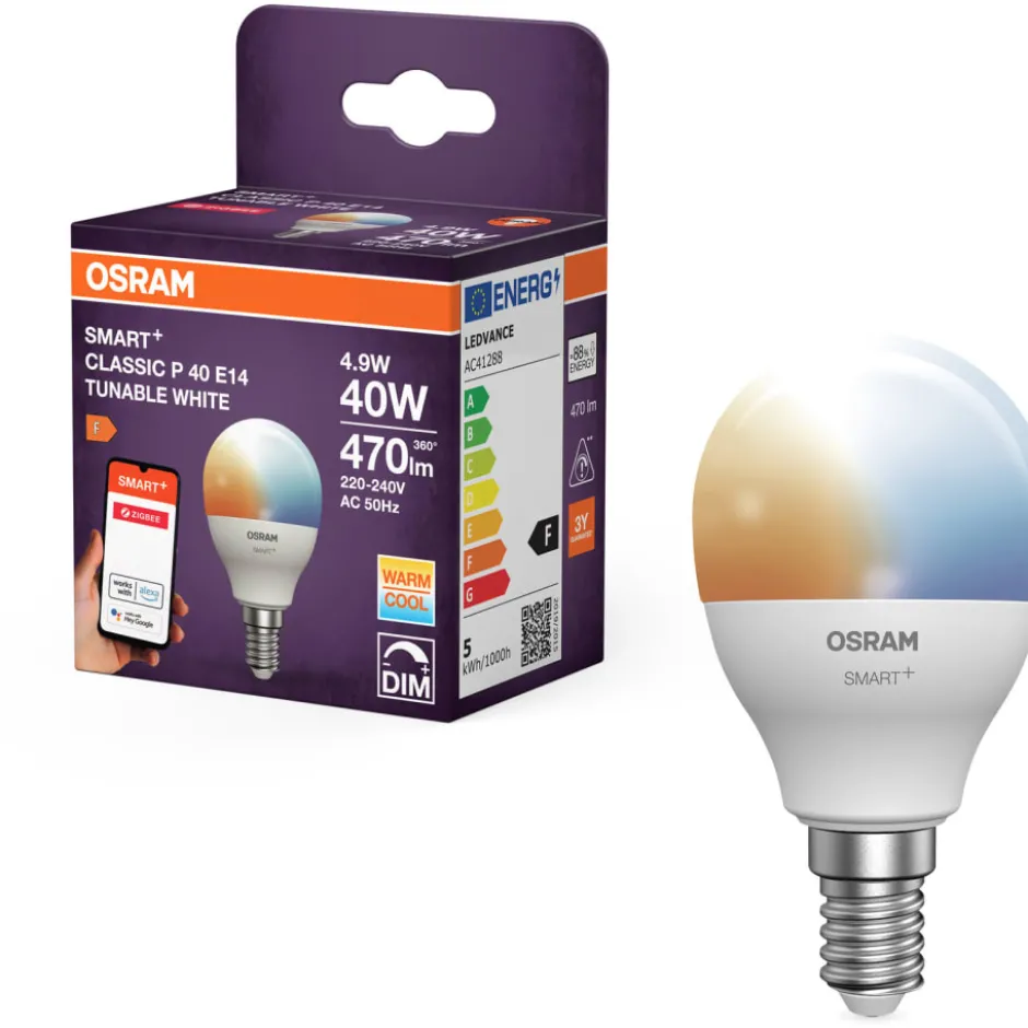 Osram Smart+ Zigbee E14 kronepære, 2700K-6500K, 4,9W