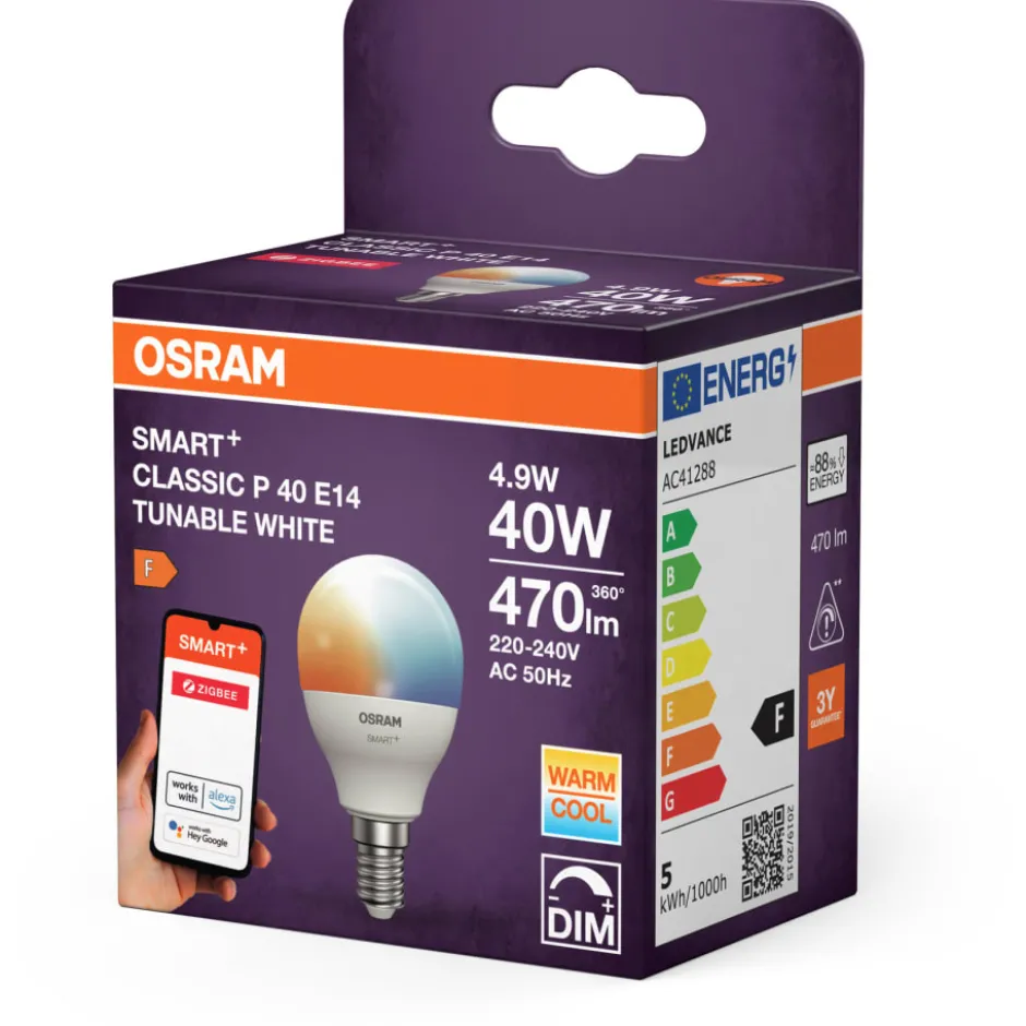 Osram Smart+ Zigbee E14 kronepære, 2700K-6500K, 4,9W
