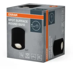 Osram Spot Surface Round påbygningsspot, sort