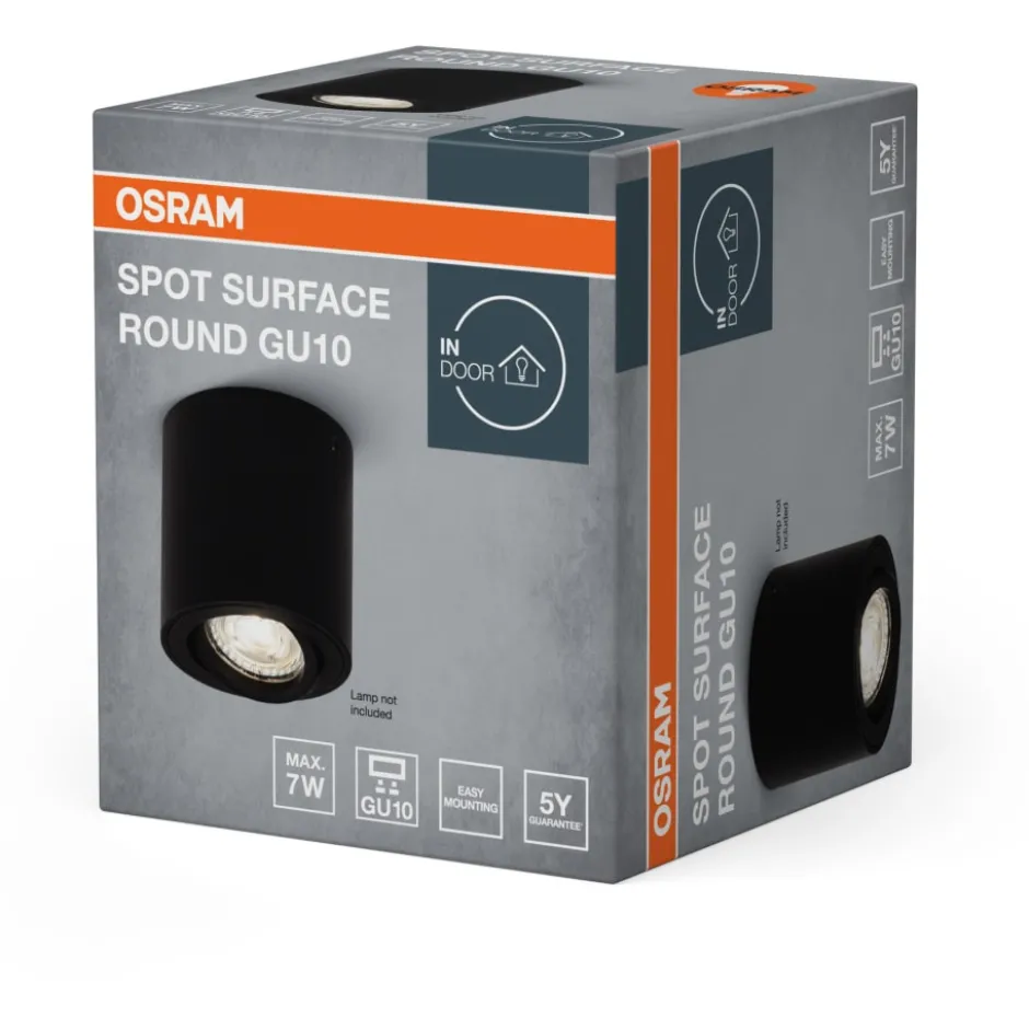 Osram Spot Surface Round påbygningsspot, sort