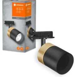 Osram Tracklight 1F Cylinder skinnespot, guld/sort