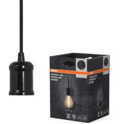 Osram Vintage 1906 Bobbin fatningssæt, sort