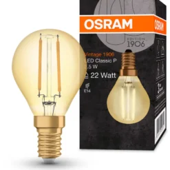Osram Vintage 1906 E14 kronepære, 2500K, 2,5W
