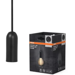Osram Vintage 1906 Round fatningssæt, sort