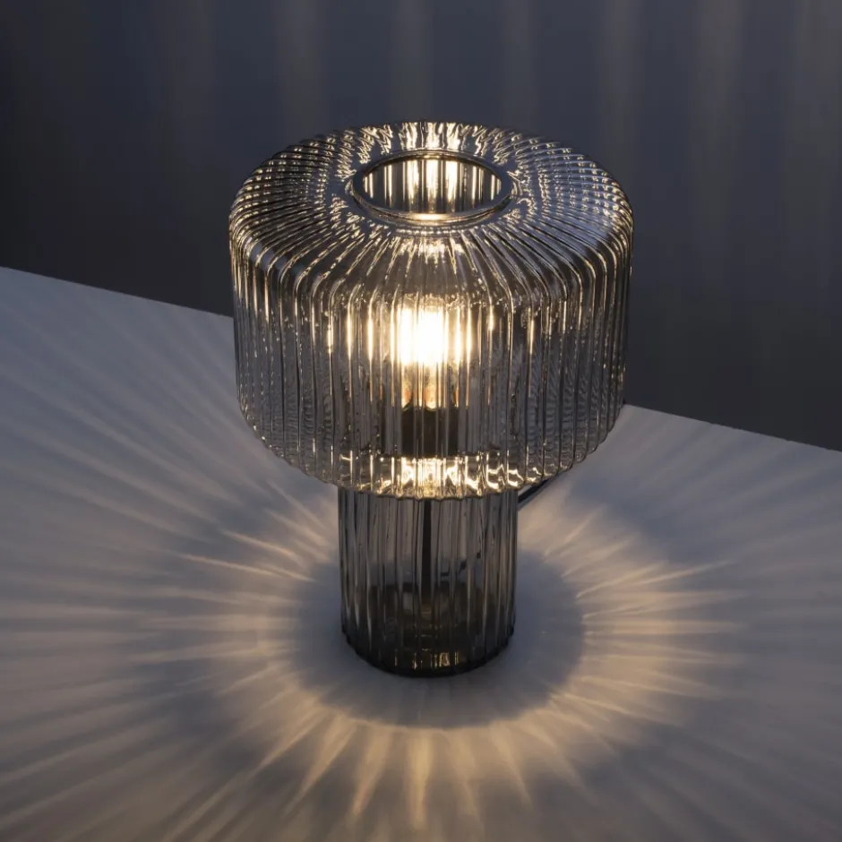 Paul Neuhaus Fungus bordlampe, røgfarvet