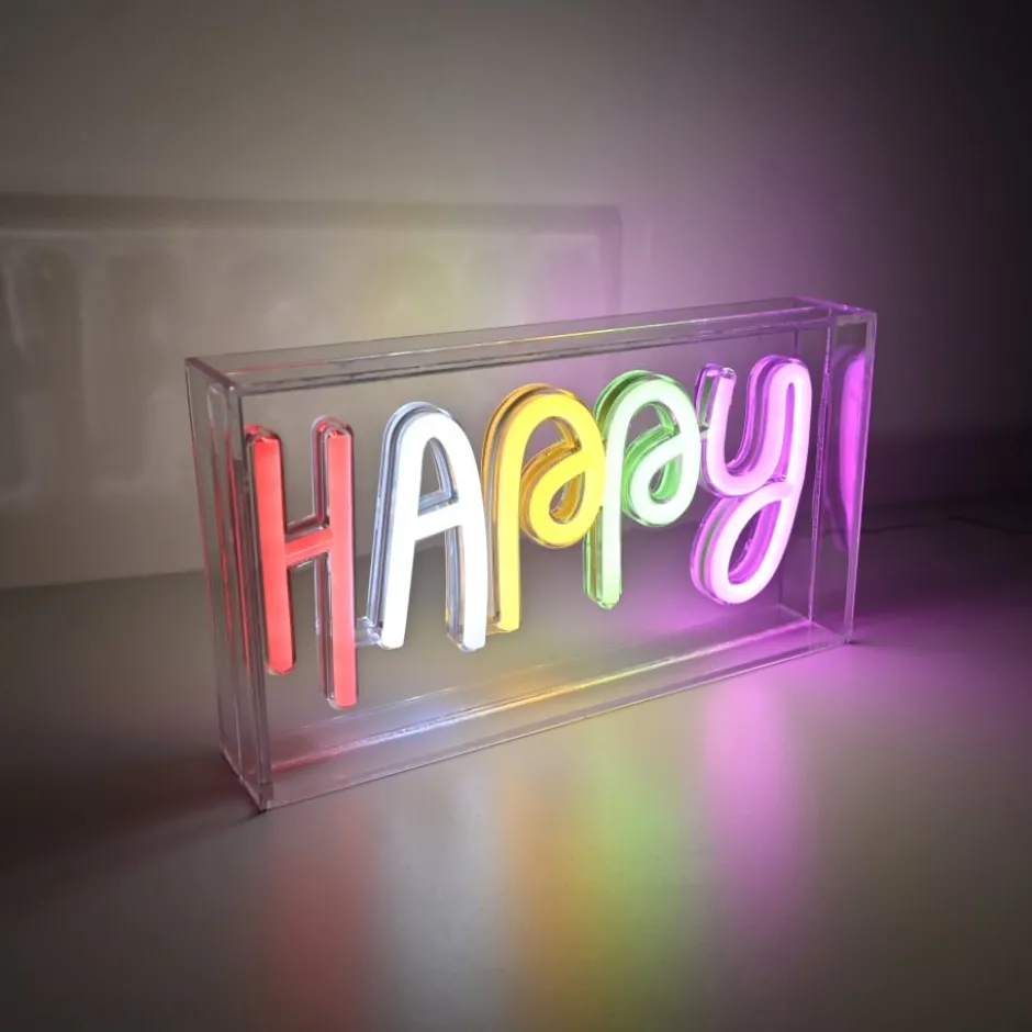 Paul Neuhaus Happy neonskilt