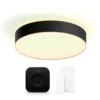Philips Hue Enrave plafond, sort, Ø38 cm, startsæt
