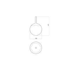Rebello Decor Circle of life pendel, hvid ledning, Ø11 cm