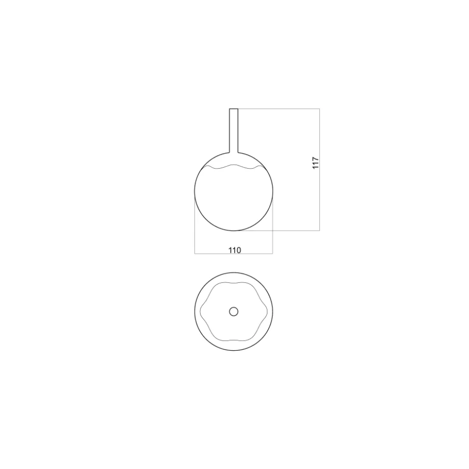 Rebello Decor Circle of life pendel, sort ledning, Ø11 cm