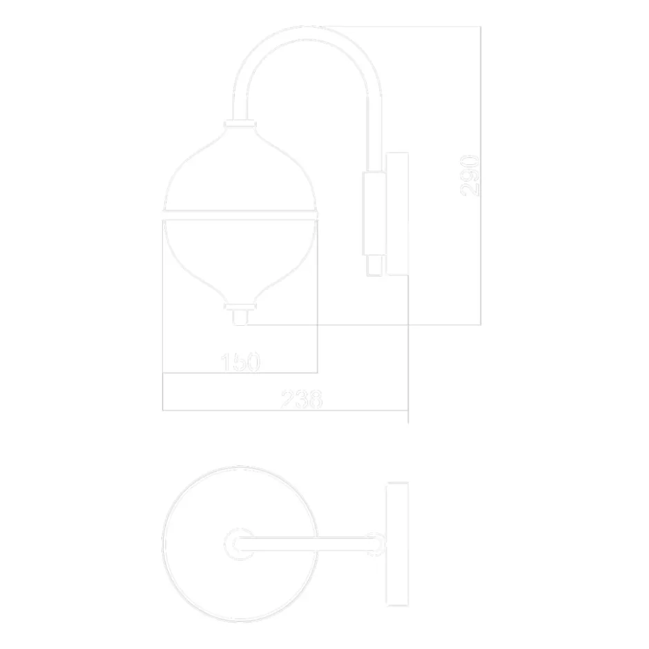 Rebello Decor Eternal Moonlight væglampe, hvid