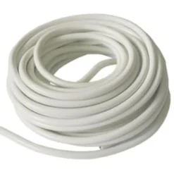 Rund plastledning PKL 2x0,75 mm², hvid, 10 meter