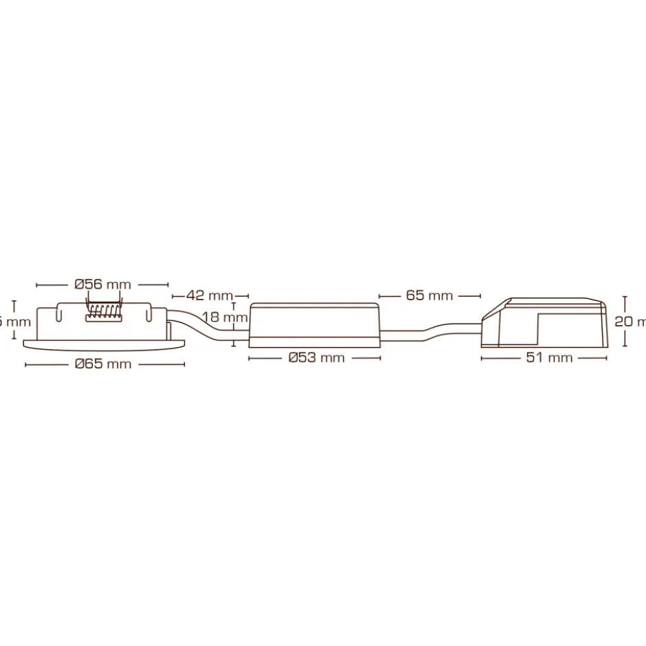 Scan Products Claudia indbygningsspot, 3000K, aluminium