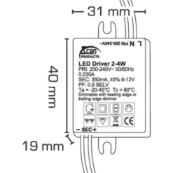 Scan Products driver, dæmpbar, 4W