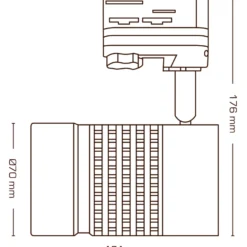 Scan Products Esma 3F skinnespot, 3000K, Ø7 cm, hvid