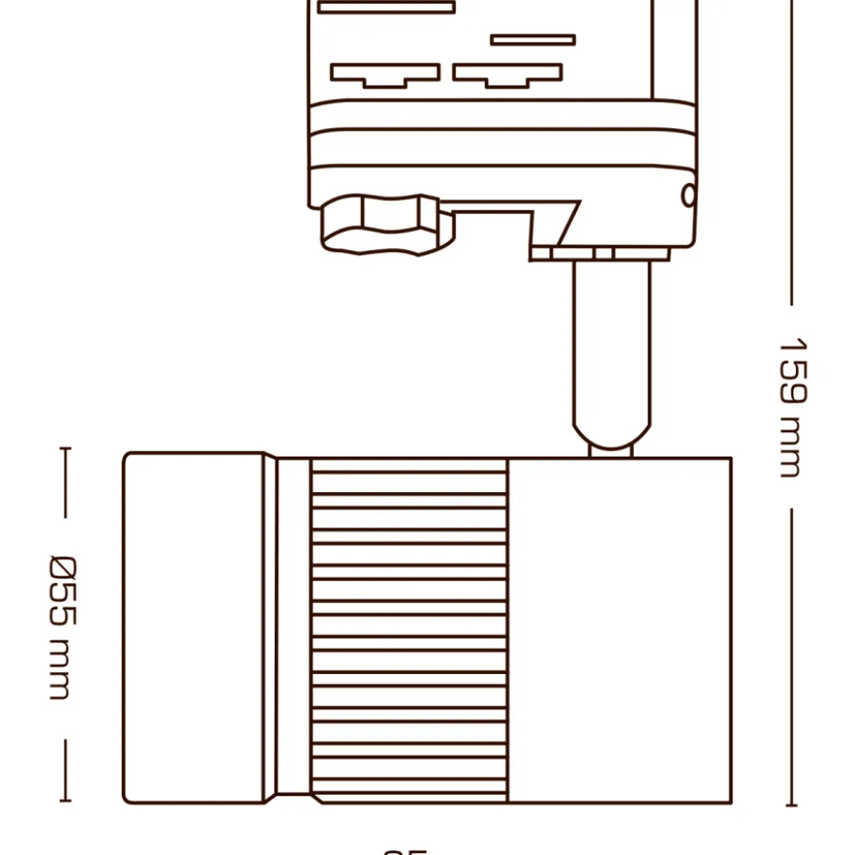 Scan Products Esma 3F skinnespot, 4000K, Ø5,5 cm, sort