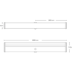 Scan Products Lucianna spejllampe, sensor, 3000K/4000K