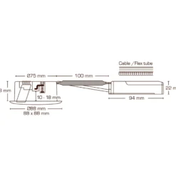 Scan Products Luna Low Profile indbygningsspot, 4000K, mat hvid