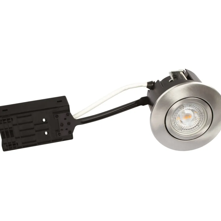 Scan Products Luna Quick Install indbygningsspot, 3000K, børstet aluminium, 10-pak