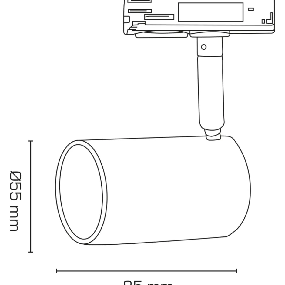 Scan Products Mita 1F skinnespot, Ø5,5 cm, 2700K/3000K, hvid