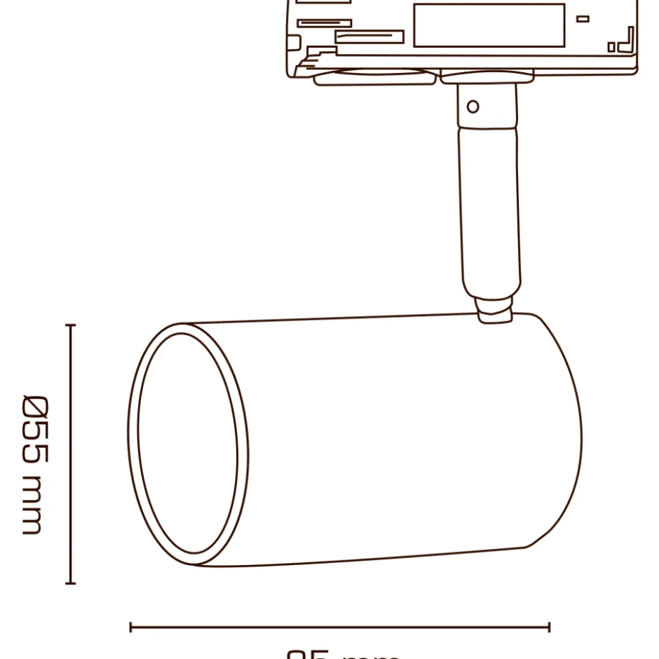 Scan Products Mita 1F skinnespot, Ø5,5 cm, hvid