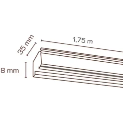 Scan Products Mita 1F strømskinne, hvid, 1,75 meter
