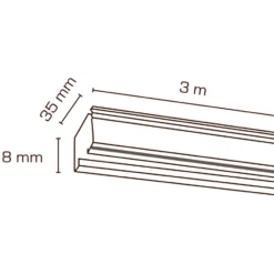 Scan Products Mita 1F strømskinne, hvid, 3 meter