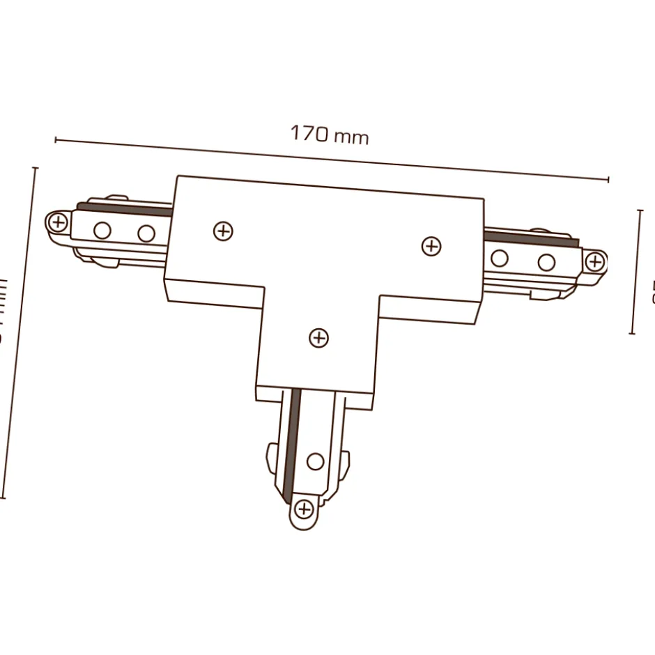 Scan Products Mita 1F T-stykke, hvid, højre