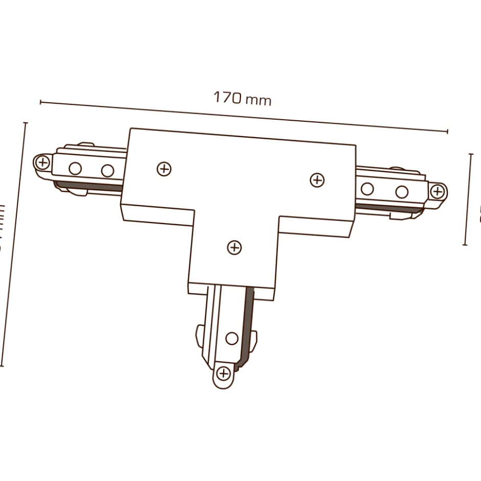 Scan Products Mita 1F T-stykke, sort, venstre