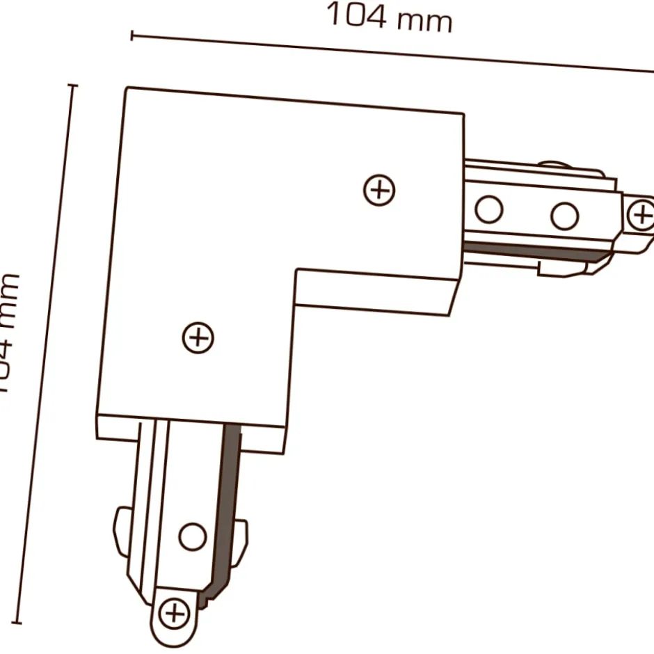 Scan Products Mita 1F vinkelsstykke, hvid, indvendig