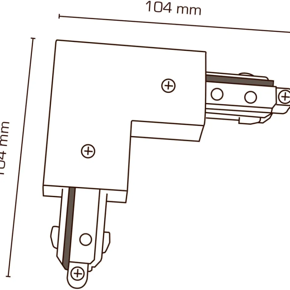Scan Products Mita 1F vinkelsstykke, sort, udvendig