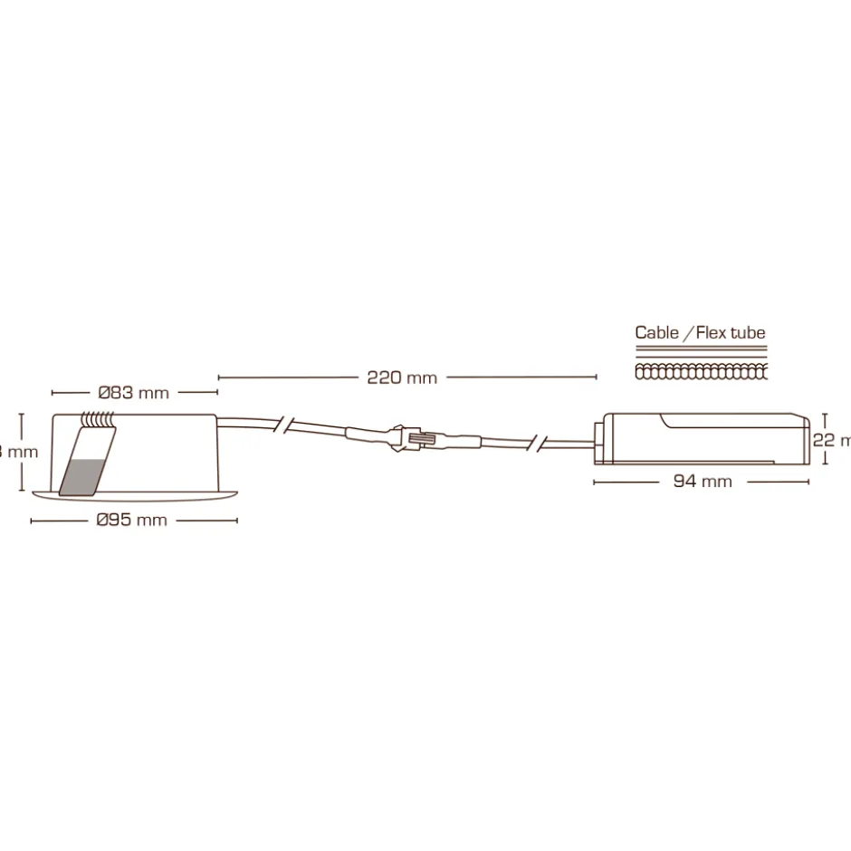 Scan Products Sabina Low Profile indbygningsspot, mat hvid, 2700K