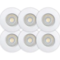 Scan Products Sabina Low Profile indbygningsspot, mat hvid, 6 stk