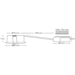 Scan Products Sabina Low Profile indbygningsspot, mat hvid, 6 stk