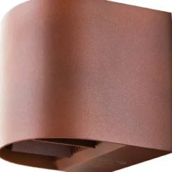 SG Artes Round udendørs væglampe, 2700K, corten