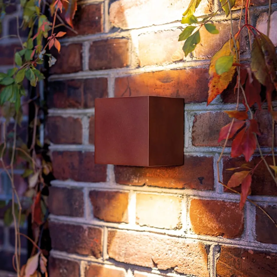SG Artes udendørs væglampe, 2700K, corten