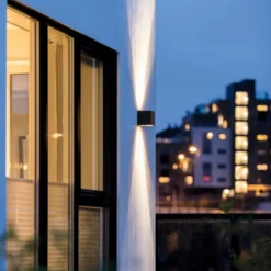 SG Artes udendørs væglampe, 3000K, grå