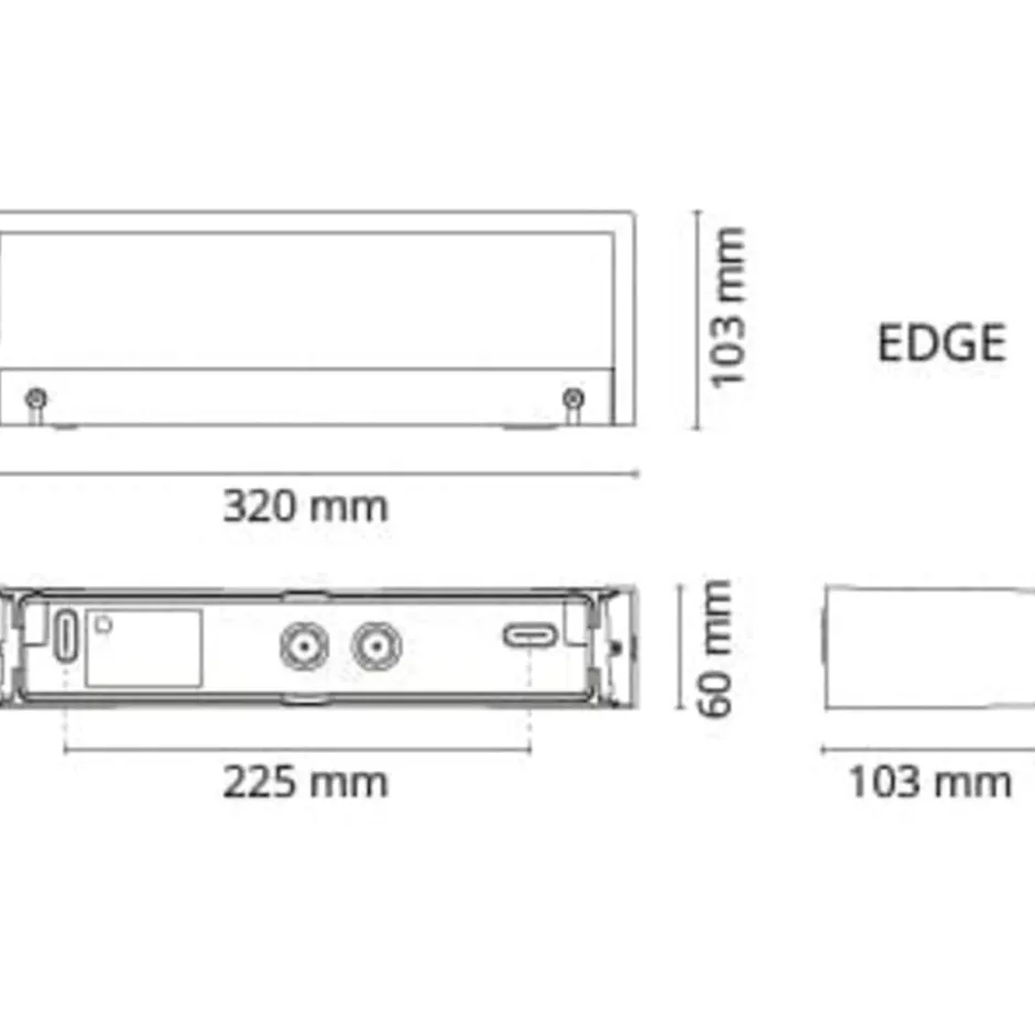 SG Edge udendørs væglampe, 2700K, hvid