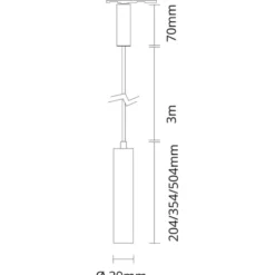 SG Zip Tube Micro skinnependel, 2700K, hvid
