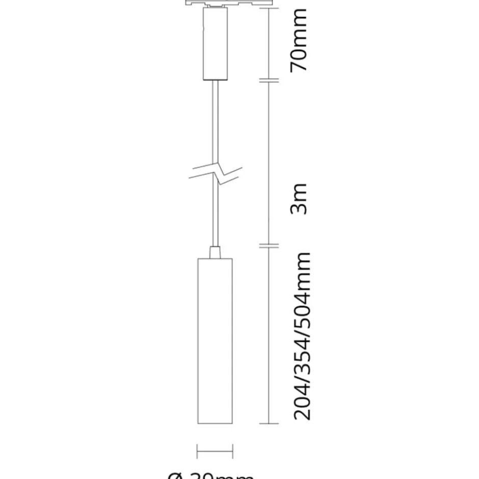 SG Zip Tube Micro skinnependel, 3000K, hvid