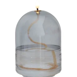 Sirius Dea olielampe, batteri, grå, 15 cm