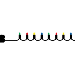 Sirius Easy-Line udendørs lyskæde, batteri, 40 farvede lys, 3,9 meter