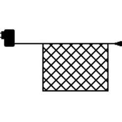 Sirius Easy-Line udendørs lysnet, 100 varm hvide lys, 1,5x1,5 meter